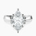 Delanie Side Cuff Lab Diamond Engagement Ring in Platinum