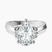 Delanie Side Cuff Lab Diamond Engagement Ring in Platinum