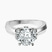 Delanie Side Cuff Lab Diamond Engagement Ring in Platinum