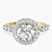 Vionna Round Halo Lab Diamond Engagement Ring in 9ct Yellow Gold