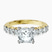 Selena Gomez Entwined Prongs Lab Diamond Engagement Ring in 10kt Yellow Gold