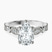 Larisa Side Stone Lab Diamond Engagement Ring in Platinum