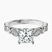 Larisa Side Stone Lab Diamond Engagement Ring in Platinum