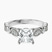 Larisa Side Stone Lab Diamond Engagement Ring in 10kt White Gold