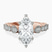 Filippa Milgrain Lab Diamond Engagement Ring in 14ct Rose Gold
