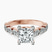 Calista Side Stone Lab Diamond Engagement Ring in 18kt Rose Gold