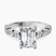 Calista Side Stone Lab Diamond Engagement Ring in 9ct White Gold