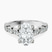 Calista Side Stone Lab Diamond Engagement Ring in 9ct White Gold