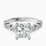 Calista Side Stone Lab Diamond Engagement Ring in 10kt White Gold