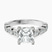Calista Side Stone Lab Diamond Engagement Ring in 10kt White Gold