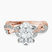 Harlow Twisted Shank Lab Diamond Engagement Ring in 14ct Rose Gold