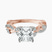 Harlow Twisted Shank Lab Diamond Engagement Ring in 18kt Rose Gold