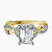 Harlow Twisted Shank Lab Diamond Engagement Ring in 10kt Yellow Gold