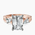 Pre-Designed 14kt Rose Gold Odette Three Stone Bypass Lab Diamond Ring