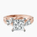 Odette Three Stone Bypass Lab Diamond Engagement Ring in 18ct Rose Gold