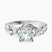 Pre-Designed Platinum Odette Three Stone Bypass Lab Diamond Ring