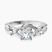 Pre-Designed 10kt White Gold Odette Three Stone Bypass Lab Diamond Ring