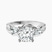 Odette Three Stone Bypass Lab Diamond Engagement Ring in 10kt White Gold