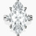 Pre-Designed 10kt White Gold Odette Three Stone Bypass Lab Diamond Ring