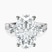 Pre-Designed 10kt White Gold Odette Three Stone Bypass Lab Diamond Ring