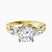 Odette Three Stone Bypass Lab Diamond Engagement Ring in 9ct Yellow Gold