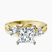 Odette Three Stone Bypass Lab Diamond Engagement Ring in 14ct Yellow Gold