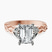 Letitia Side Stone Lab Diamond Engagement Ring in 9ct Rose Gold