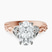 Letitia Side Stone Lab Diamond Engagement Ring in 9ct Rose Gold