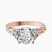 Letitia Side Stone Lab Diamond Engagement Ring in 9ct Rose Gold