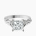 Letitia Side Stone Lab Diamond Engagement Ring in 10kt White Gold