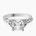Letitia Side Stone Lab Diamond Engagement Ring in 10kt White Gold