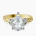 Letitia Side Stone Lab Diamond Engagement Ring in 10kt Yellow Gold
