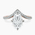 Zelda Classic Chevron Lab Diamond Engagement Ring in 9ct Rose Gold