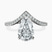 Zelda Classic Chevron Lab Diamond Engagement Ring in Platinum