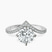 Zelda Classic Chevron Lab Diamond Engagement Ring in 18kt White Gold