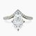 Zelda Classic Chevron Lab Diamond Engagement Ring in 14ct Yellow Gold