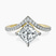 Zelda Classic Chevron Lab Diamond Engagement Ring in 10kt Yellow Gold