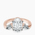 Pre-Designed 10kt Rose Gold Joella Three Stone Chevron Lab Diamond Ring