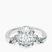 Joella Three Stone Chevron Lab Diamond Engagement Ring in Platinum
