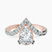 Athena Chevron Twist Lab Diamond Engagement Ring in 14ct Rose Gold