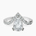 Athena Chevron Twist Lab Diamond Engagement Ring in 9ct White Gold