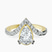 Athena Chevron Twist Lab Diamond Engagement Ring in 14ct Yellow Gold