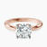 10kt Rose Gold Azalea Classic Solitaire 2mm Lab Diamond Ring