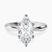 Azalea Classic Solitaire 2mm Lab Diamond Engagement Ring in 9ct White Gold