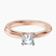 Pre-Designed 10kt Rose Gold Juniper Crossover Solitaire Lab Diamond Ring