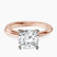 Pre-Designed 10kt Rose Gold Juniper Crossover Solitaire Lab Diamond Ring