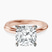 Pre-Designed 14kt Rose Gold Juniper Crossover Solitaire Lab Diamond Ring