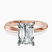 Pre-Designed 10kt Rose Gold Juniper Crossover Solitaire Lab Diamond Ring