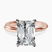 Pre-Designed 10kt Rose Gold Juniper Crossover Solitaire Lab Diamond Ring