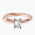 Pre-Designed 10kt Rose Gold Juniper Crossover Solitaire Lab Diamond Ring